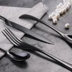 KAYA High Quality Cutlery Set Wedding Restaurant Luxury Black Cutlery Set Tableware - Image 3