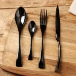 KAYA High Quality Cutlery Set Wedding Restaurant Luxury Black Cutlery Set Tableware