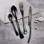 KAYA High Quality Cutlery Set Wedding Restaurant Luxury Black Cutlery Set Tableware - Image 2