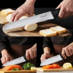 Kuisine Professional 15-Piece Stainless Steel Black PP Handle Kitchen Knife Set With Block - Image 5