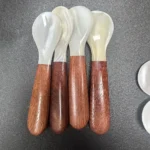 Customized 10CM Wooden Natural Mother of Pearl Shell Caviar Spoon for Fancy Dinner - Image 4