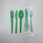 Quanhua Plant Based Disposable BPI Plastic Free OK Compost PLA Cutlery Knife Fork Spoon Biodegradable Tableware - Image 4