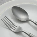 High Quality Retro Stone-Polished 304 Stainless Steel Cutlery Flat Set Popular for Restaurants Huge Stocks Sustainable Feature - Image 2