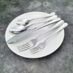 Modern 410 Silver Stainless Steel Flatware Couvert De Table Inox Restaurant Cutlery Knife Forks and Spoon Silverware Sets - Image 2