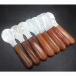 Customized 10CM Wooden Natural Mother of Pearl Shell Caviar Spoon for Fancy Dinner - Image 2