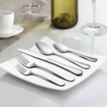 Modern 410 Silver Stainless Steel Flatware Couvert De Table Inox Restaurant Cutlery Knife Forks and Spoon Silverware Sets - Image 3