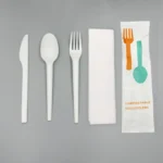 Quanhua Plant Based Disposable BPI Plastic Free OK Compost PLA Cutlery Knife Fork Spoon Biodegradable Tableware - Image 2