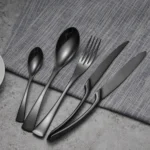 KAYA High Quality Cutlery Set Wedding Restaurant Luxury Black Cutlery Set Tableware - Image 4