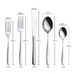 Wholesale Luxury Restaurant Silverware Mirror Polish Fork and Spoon Knife Stainless Steel Sliver Cutlery Set for Wedding - Image 2