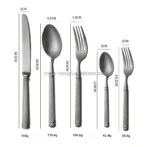 High Quality Retro Stone-Polished 304 Stainless Steel Cutlery Flat Set Popular for Restaurants Huge Stocks Sustainable Feature - Image 6